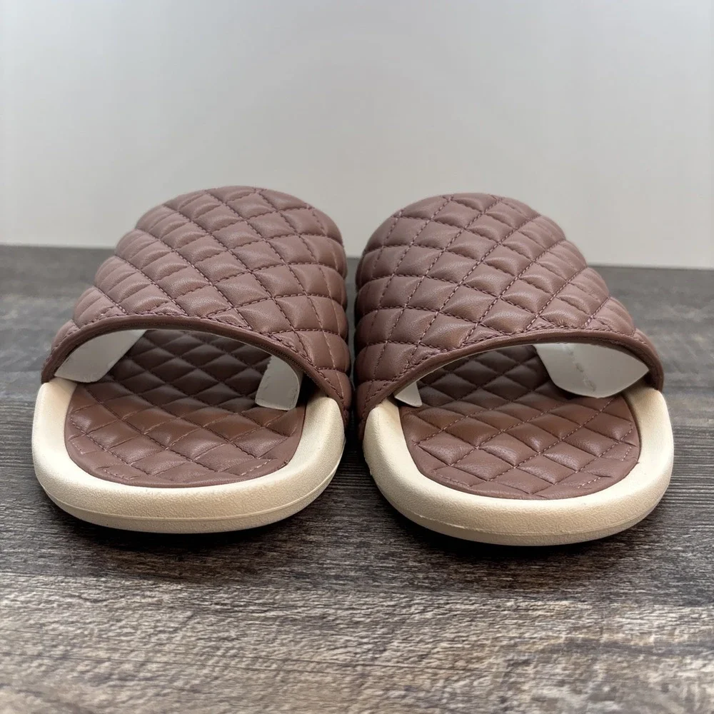 APL‎ Slides Men's 10 Lusso Mauve Beachwood/Pristine Leather Sandals NEW